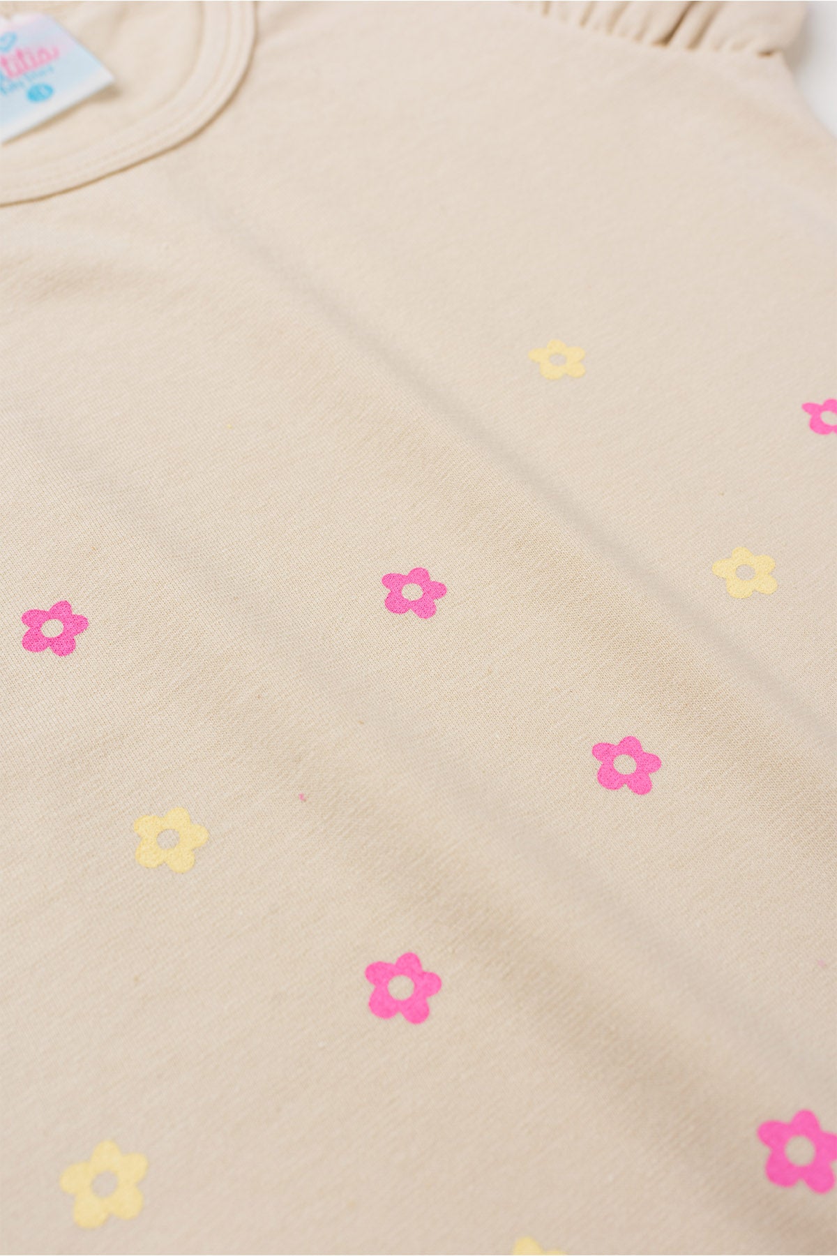 Conjunto de Verão para Menina Jardim Encantado Bege
