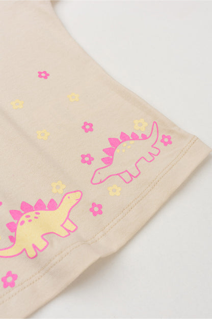 Conjunto de Verão para Menina Jardim Encantado Bege