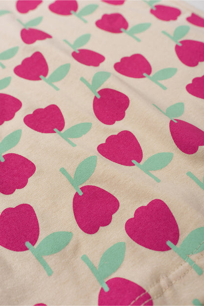 Conjunto de Verão para Menina Jardim em Flor Bege