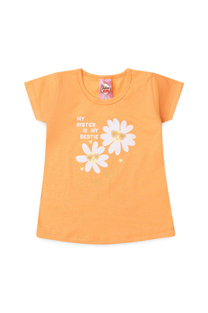 Conjunto de Verão para Menina Melhores Irmãs Salmão