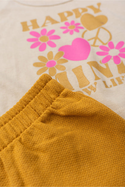 Conjunto de Verão para Menina Mente Feliz Bege