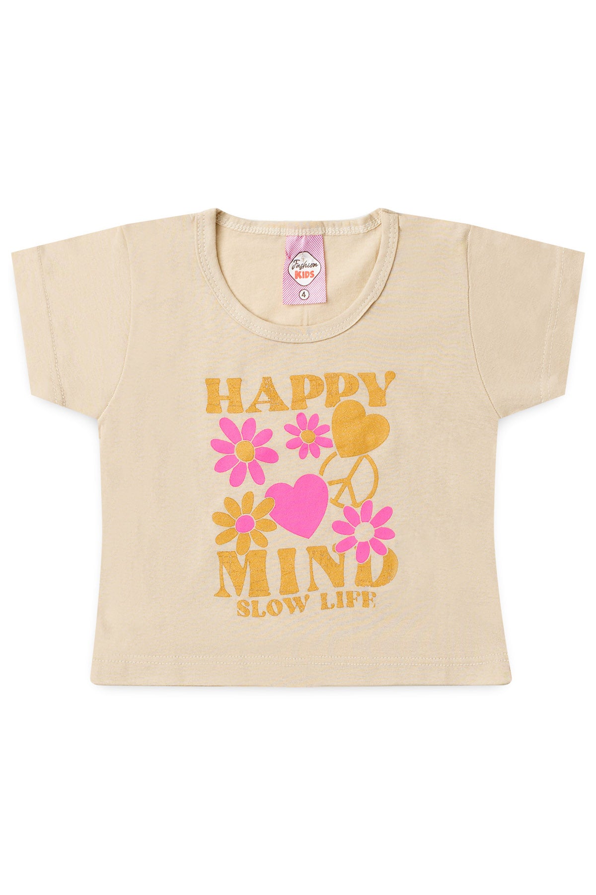 Conjunto de Verão para Menina Mente Feliz Bege