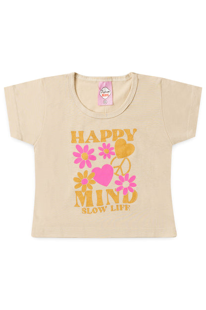 Conjunto de Verão para Menina Mente Feliz Bege