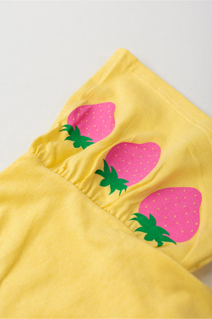 Conjunto de Verão para Menina Moranguinho Amarelo