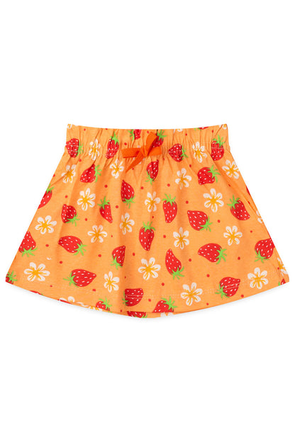 Conjunto de Verão para Menina Moranguinho Doce Bege