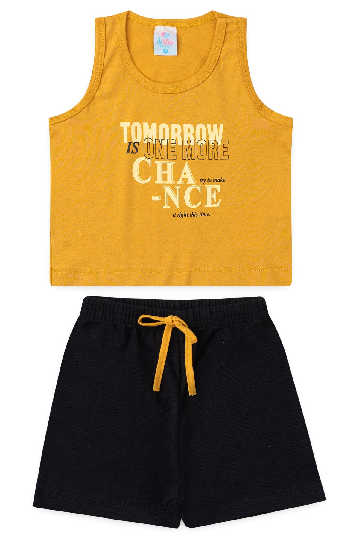 Conjunto de Verão para Menina Novas Chances Amarelo