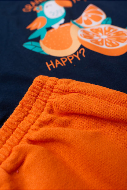 Conjunto de Verão para Menina Passarinho Tropical Marinho
