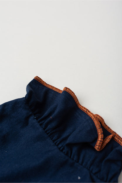 Conjunto de Verão para Menina Passarinho Tropical Marinho