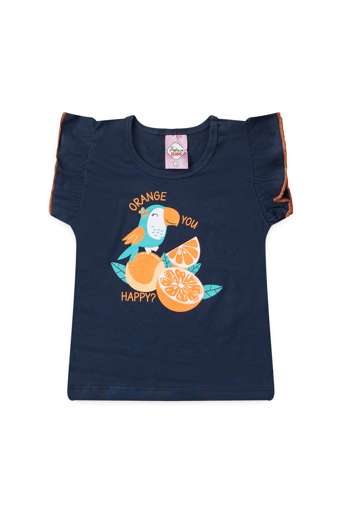 Conjunto de Verão para Menina Passarinho Tropical Marinho