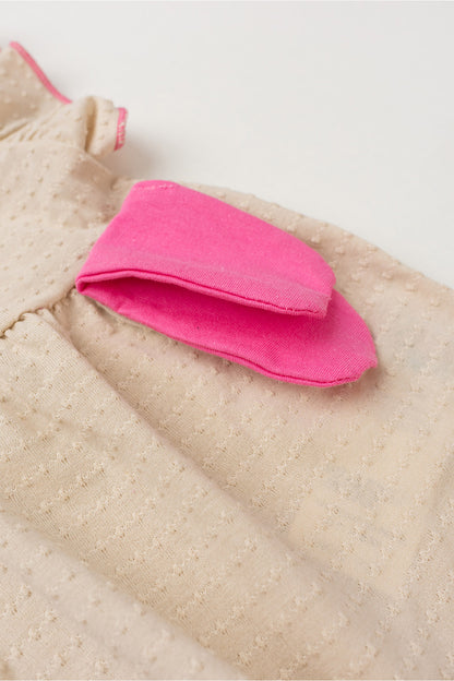 Conjunto de Verão para Menina Poá Encantado Bege