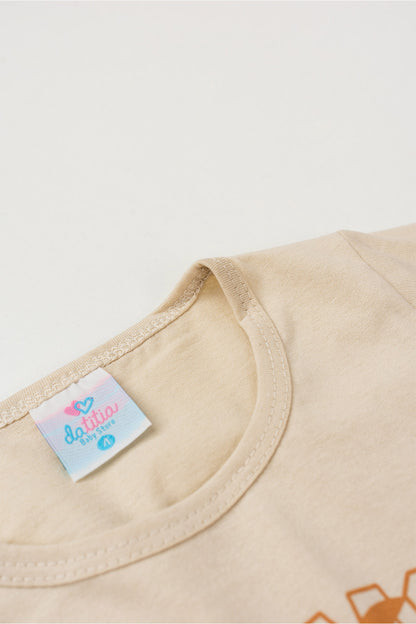 Conjunto de Verão para Menina Praia Califórnia Bege