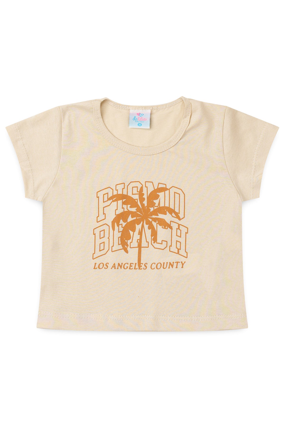 Conjunto de Verão para Menina Praia Califórnia Bege