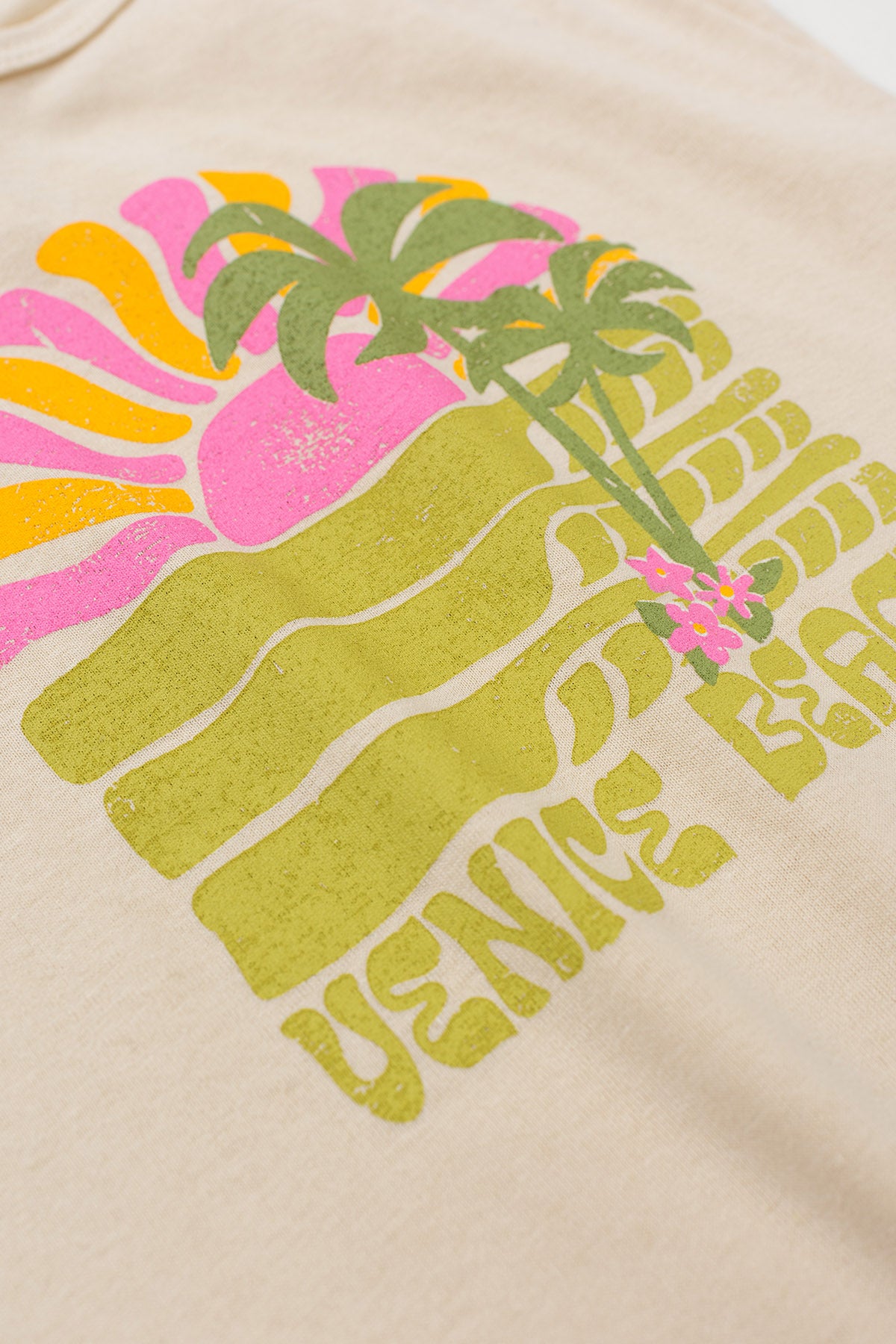 Conjunto de Verão para Menina Praia de Venice Bege