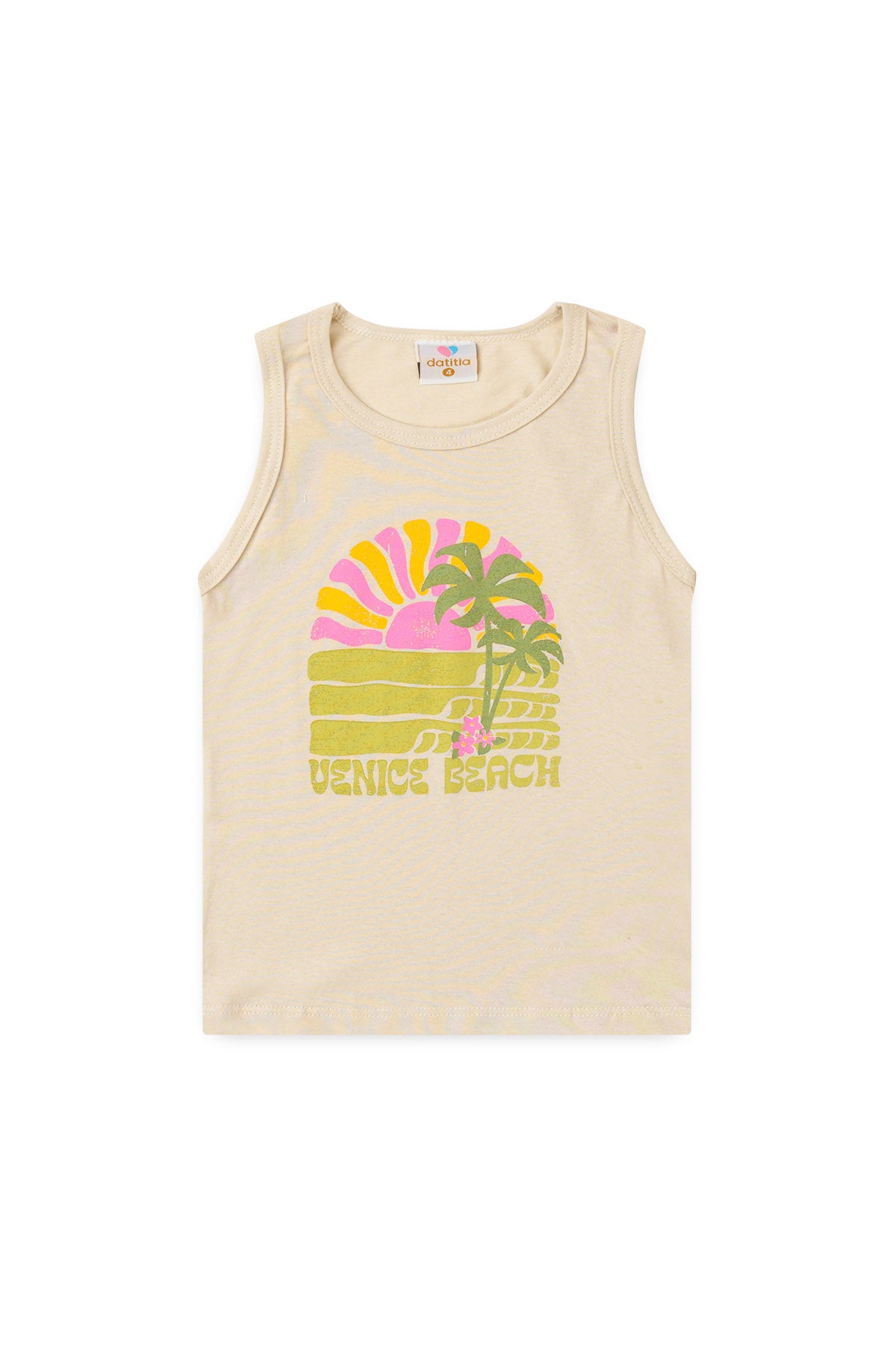 Conjunto de Verão para Menina Praia de Venice Bege