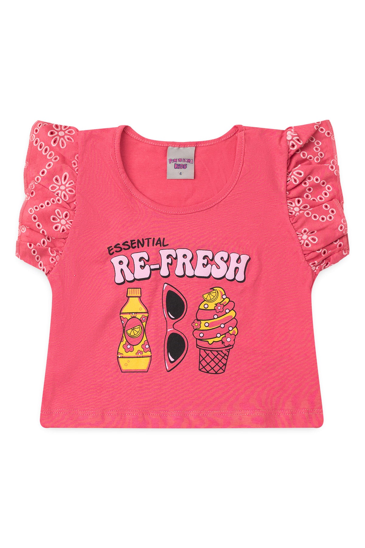Conjunto de Verão para Menina Re Fresh Pink
