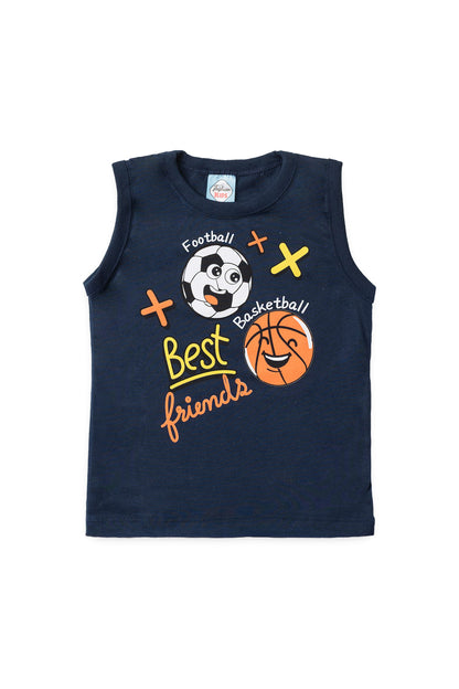 Conjunto de Verão para Menino Amigos do Esporte Marinho