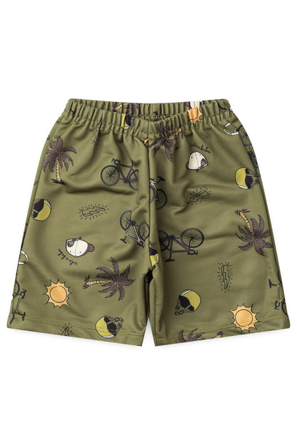 Conjunto de Verão para Menino Aventura nas Ondas Verde