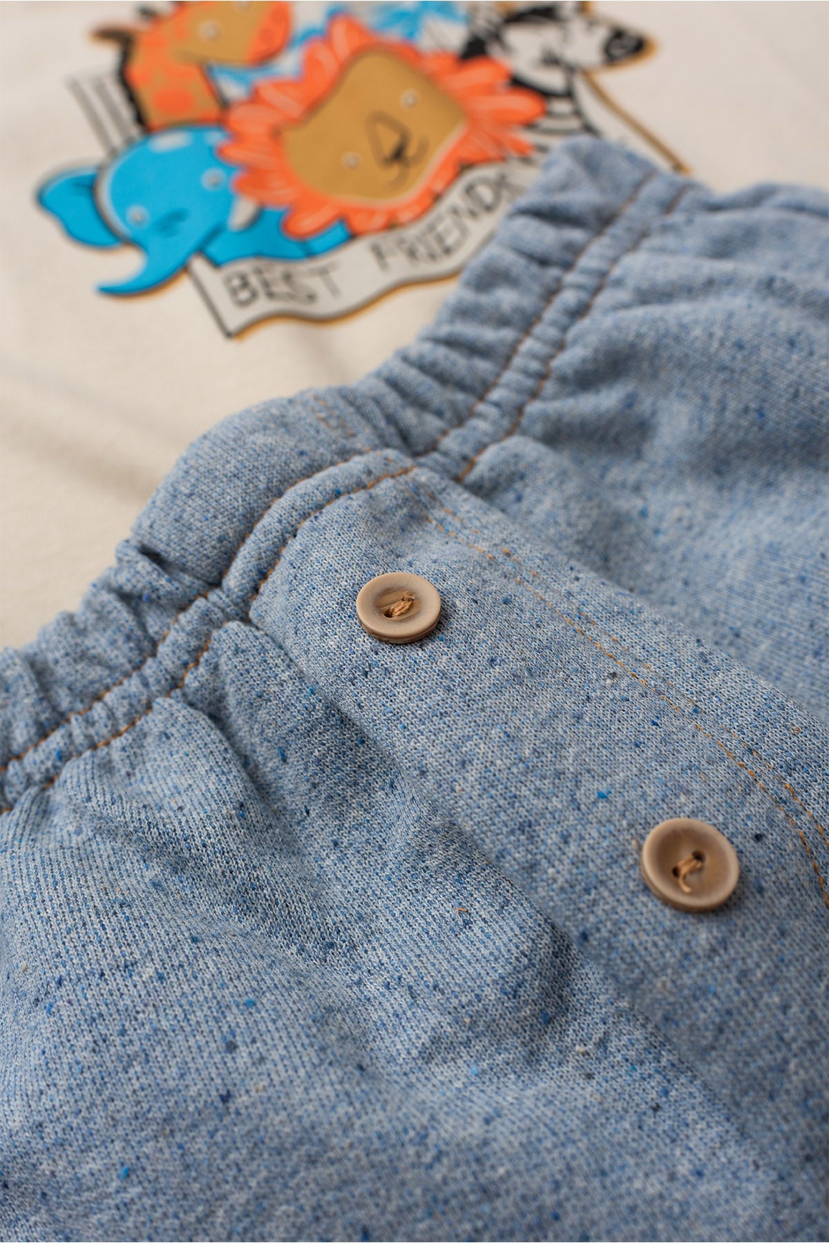 Conjunto de Verão para Menino Best Friends Bege