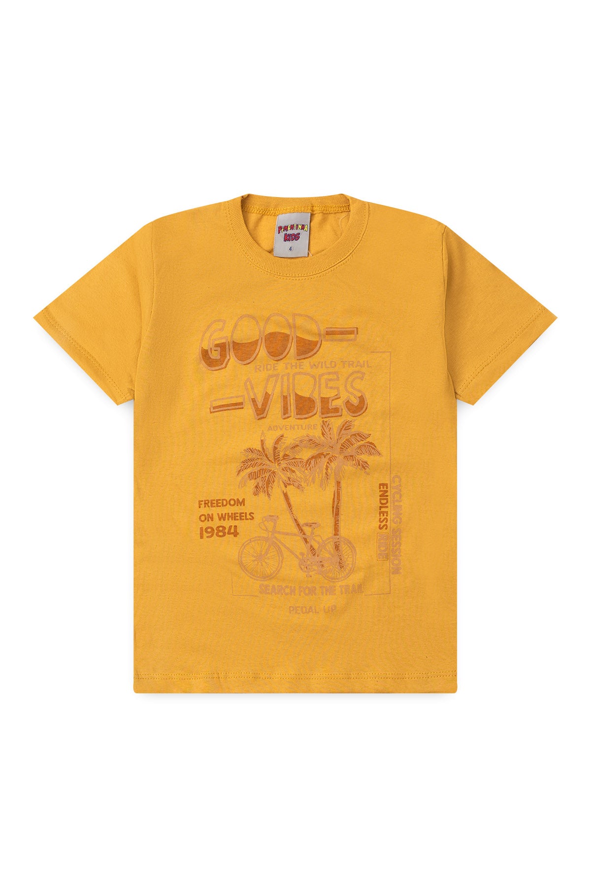Conjunto de Verão para Menino Boas Vibrações Mostarda