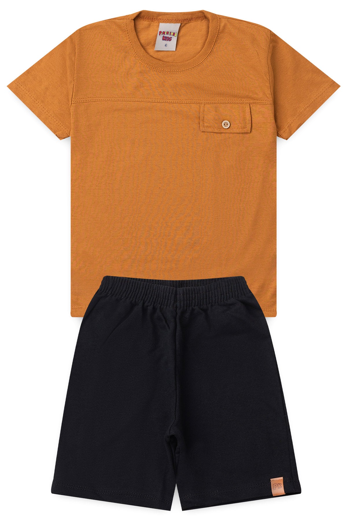 Conjunto de Verão para Menino Casual Caramelo