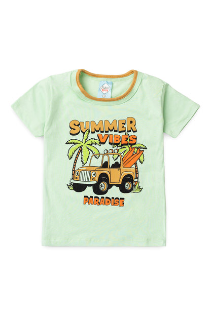 Conjunto de Verão para Menino Clima de Verão Verde