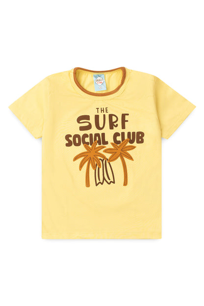Conjunto de Verão para Menino Clube do Surf Amarelo