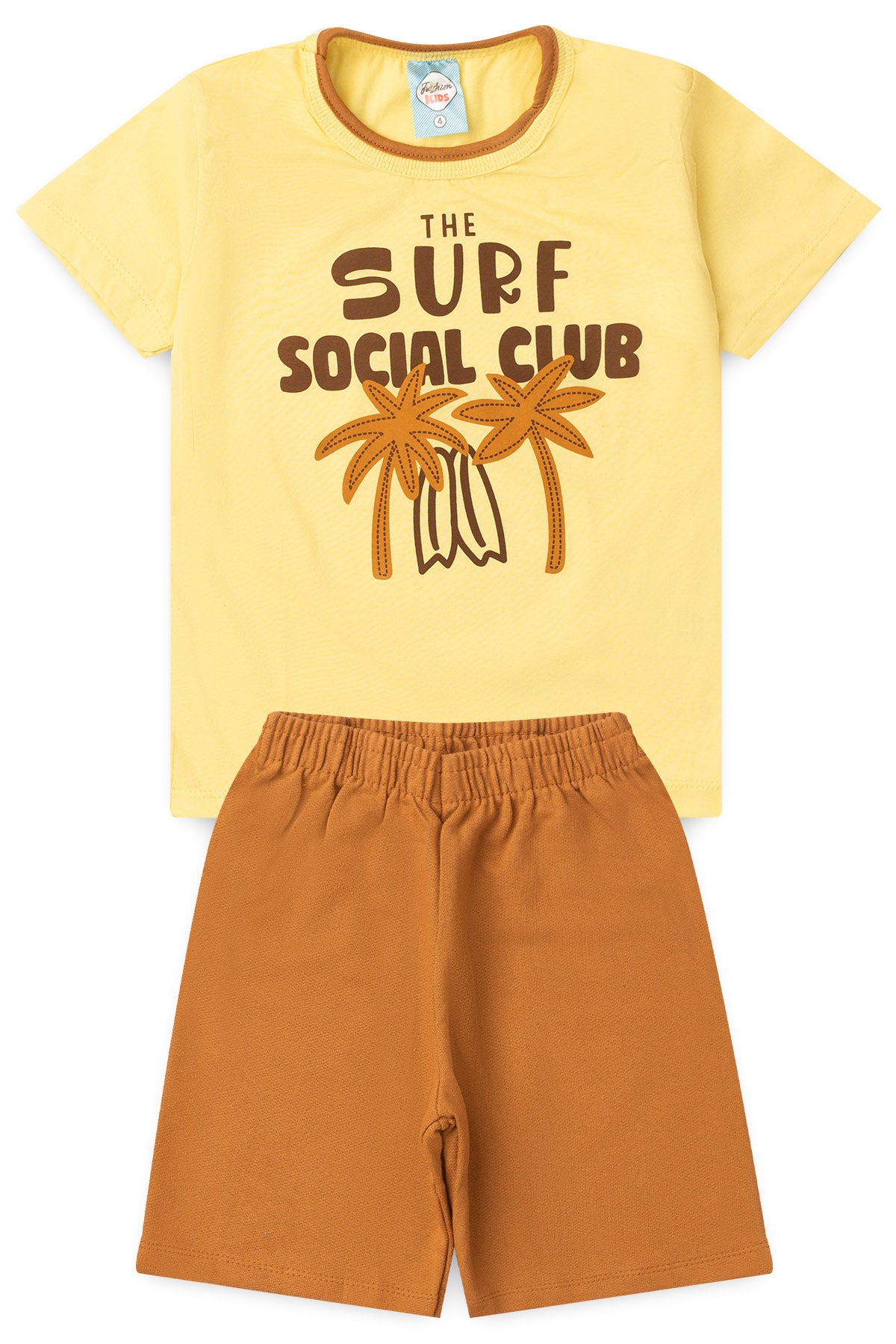 Conjunto de Verão para Menino Clube do Surf Amarelo