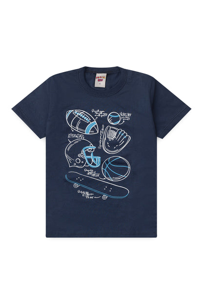 Conjunto de Verão para Menino Esporte em Ação Marinho