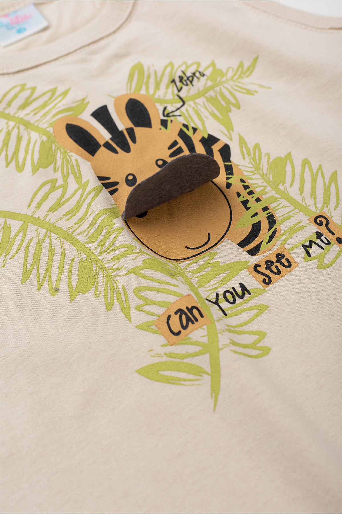 Conjunto de Verão para Menino Girafinha Curiosa Bege