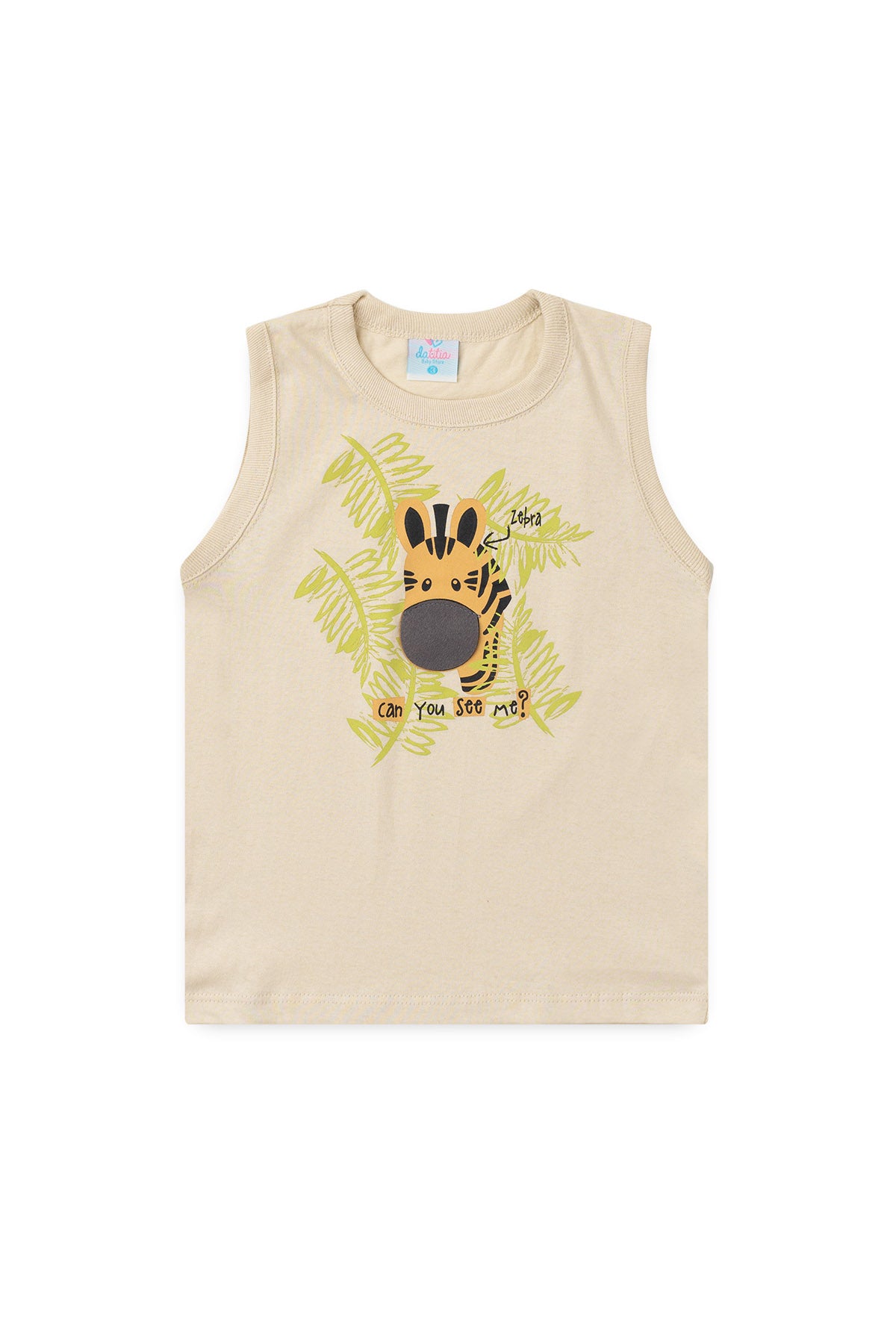 Conjunto de Verão para Menino Girafinha Curiosa Bege