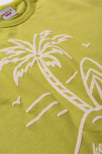 Conjunto de Verão para Menino Ilha Tropical Verde