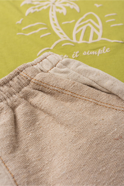 Conjunto de Verão para Menino Ilha Tropical Verde