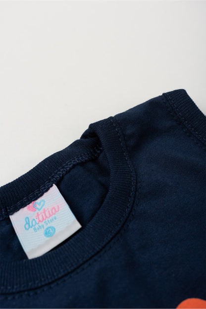 Conjunto de Verão para Menino Leãozinho Marinho