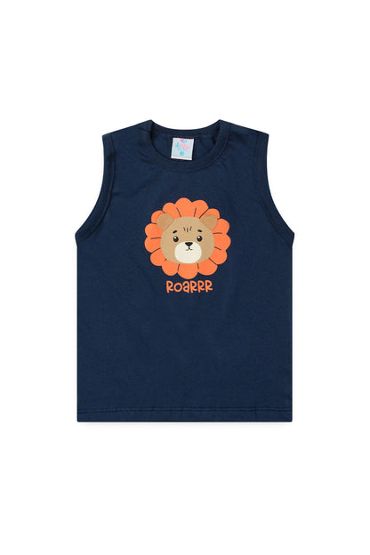 Conjunto de Verão para Menino Leãozinho Marinho
