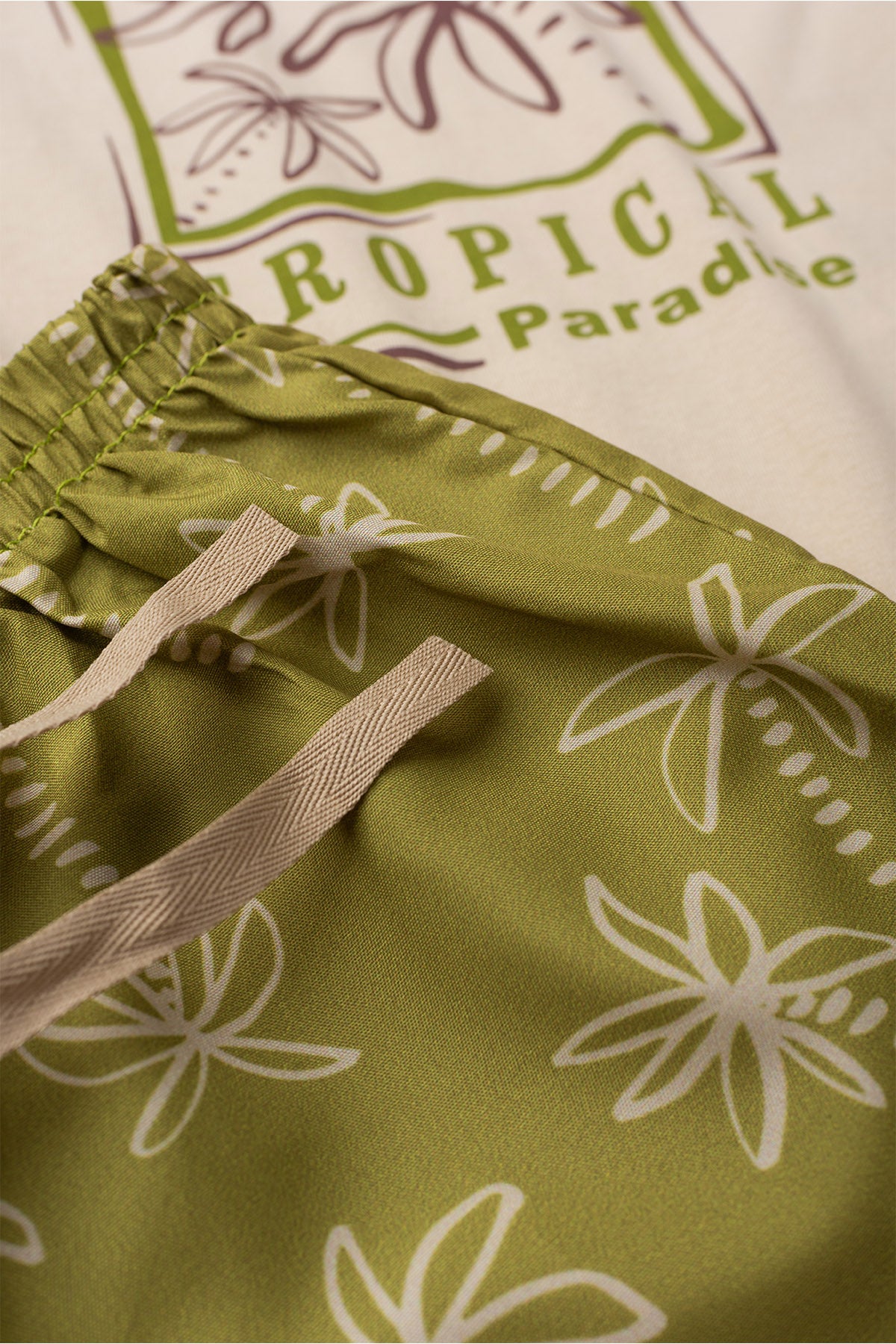 Conjunto de Verão para Menino Paraíso dos Coqueiros Bege