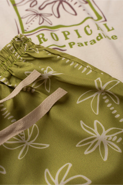 Conjunto de Verão para Menino Paraíso dos Coqueiros Bege