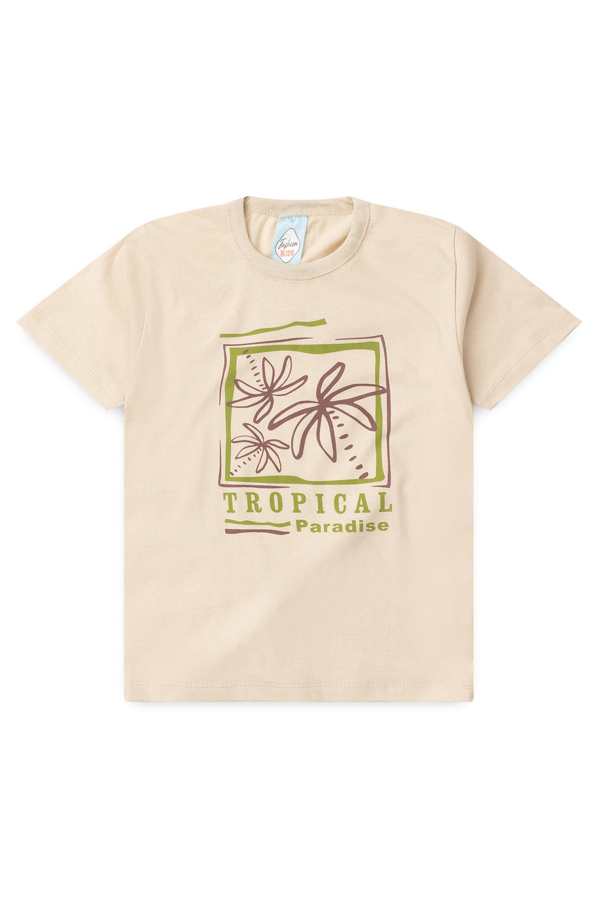 Conjunto de Verão para Menino Paraíso dos Coqueiros Bege
