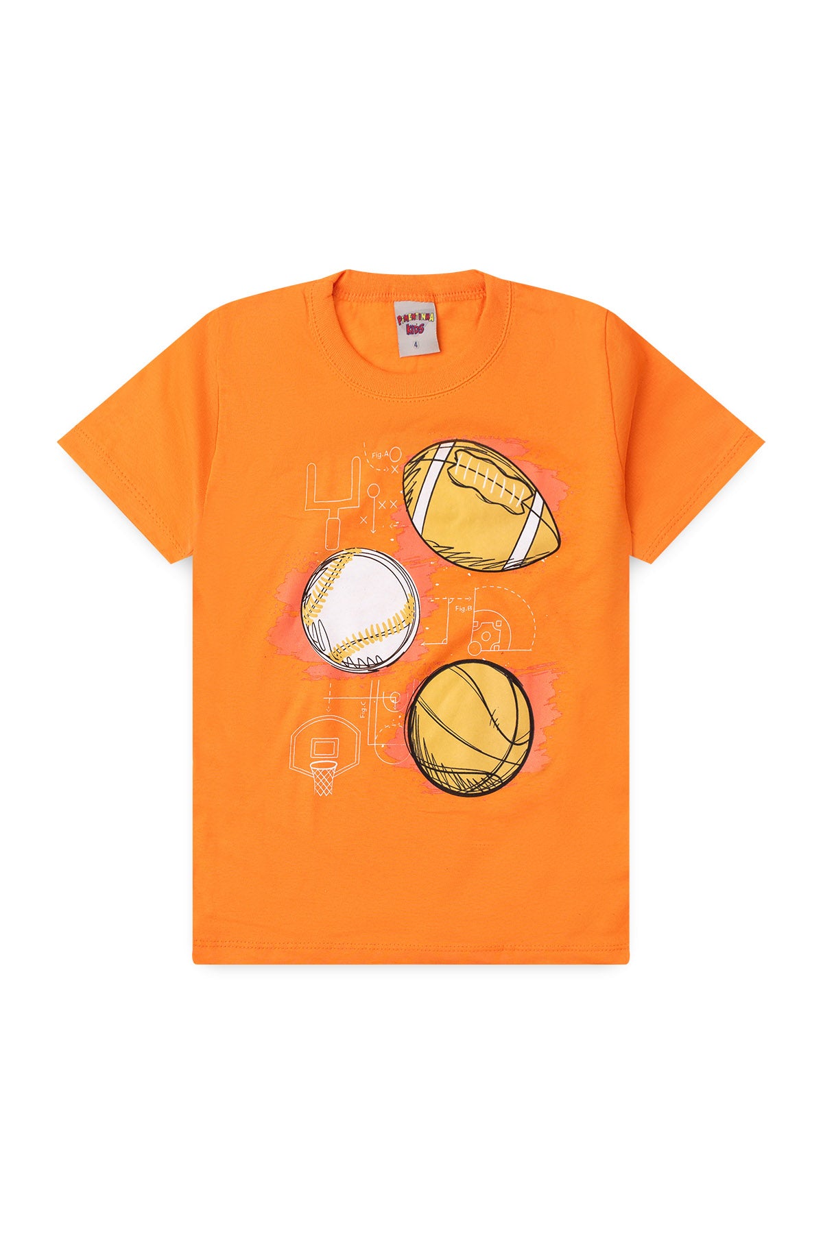 Conjunto de Verão para Menino Pequeno Atleta Laranja