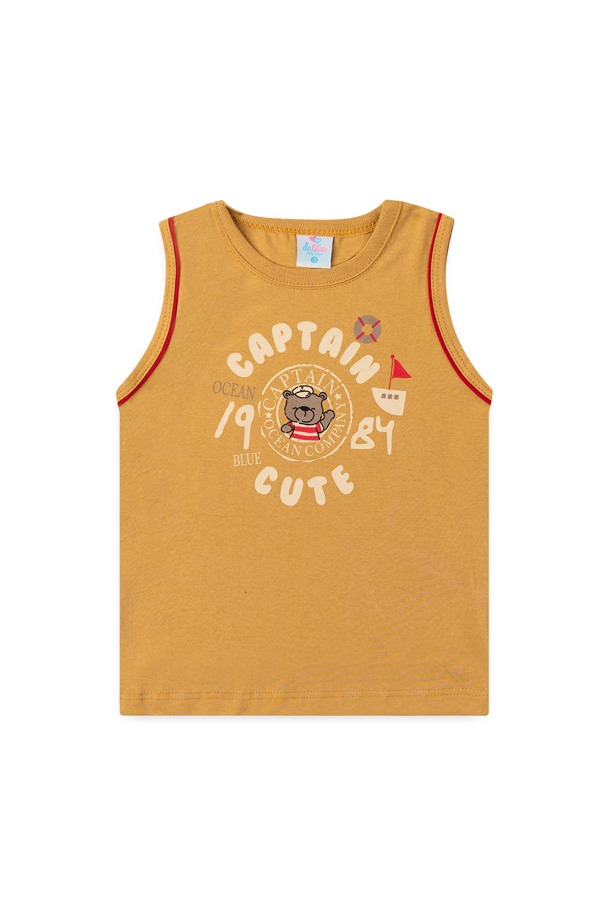 Conjunto de Verão para Menino Pequeno Capitão Caqui