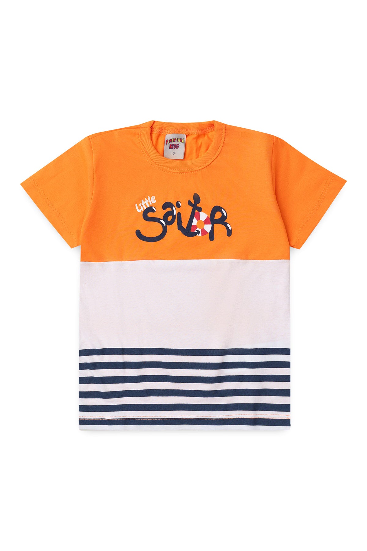 Conjunto de Verão para Menino Pequeno Marinheiro Laranja