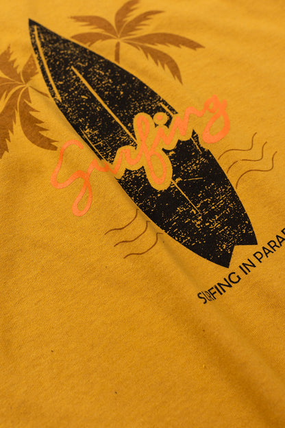 Conjunto de Verão para Menino Prancha Radical Mostarda