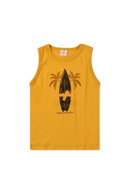 Conjunto de Verão para Menino Prancha Radical Mostarda