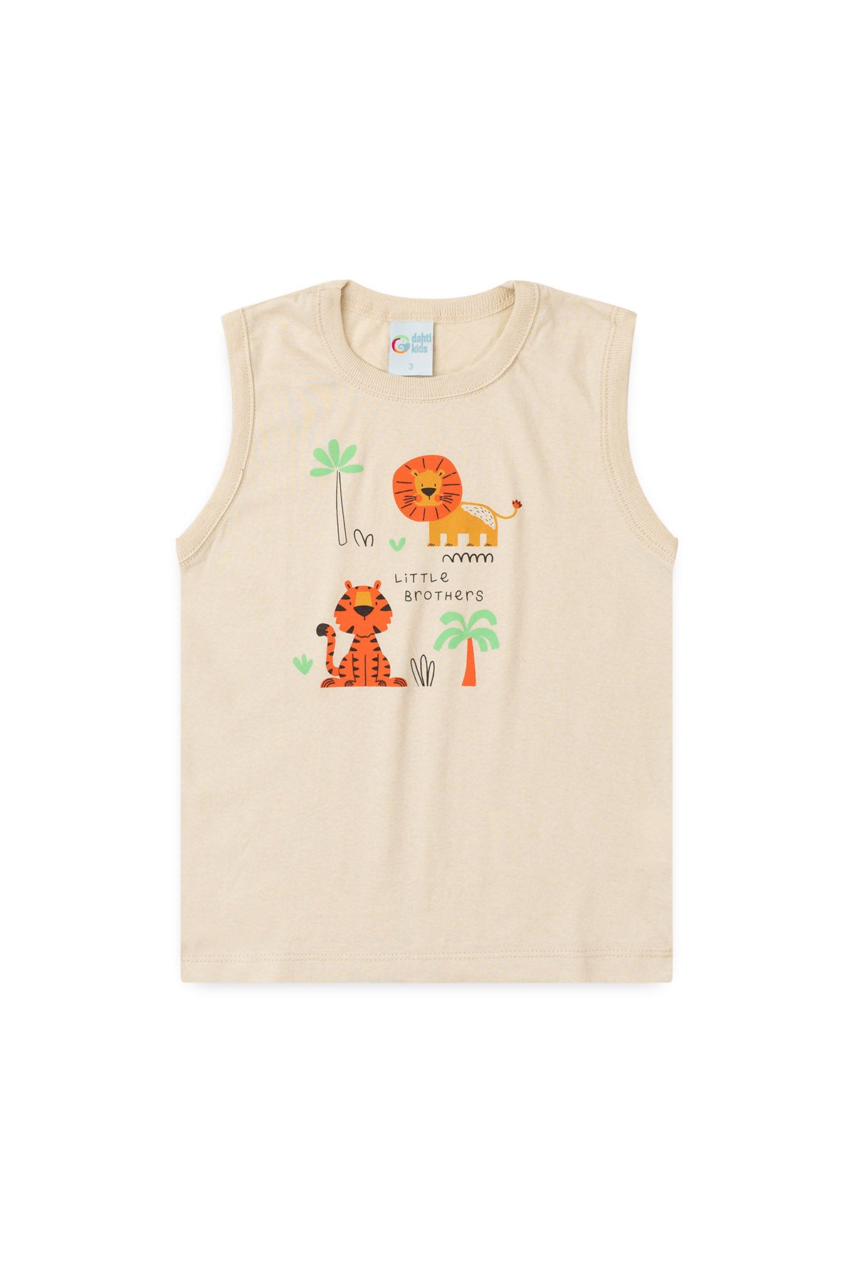 Conjunto de Verão para Menino Reis da Selva Bege