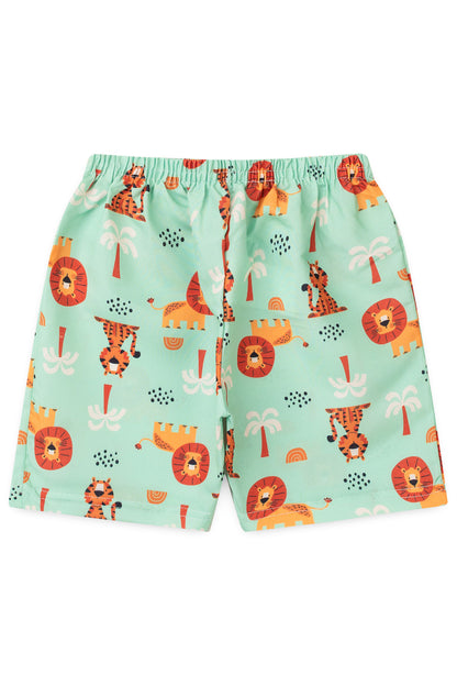 Conjunto de Verão para Menino Reis da Selva Bege