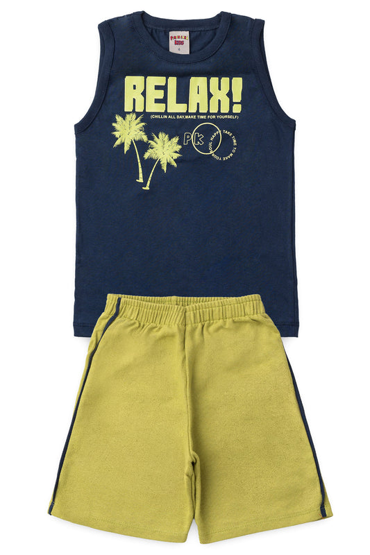 Conjunto de Verão para Menino Relax Marinho