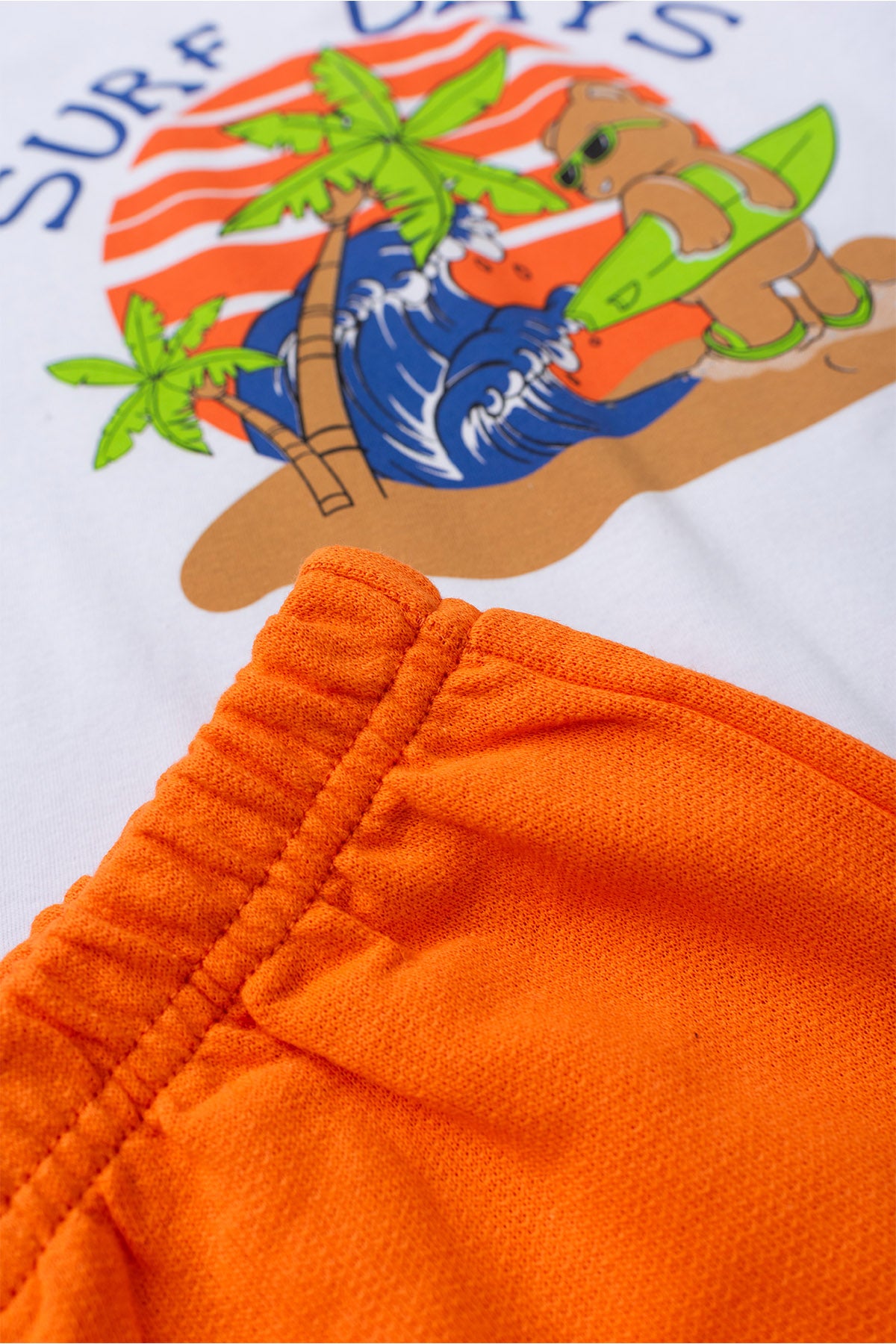 Conjunto de Verão para Menino Surf Days Branco