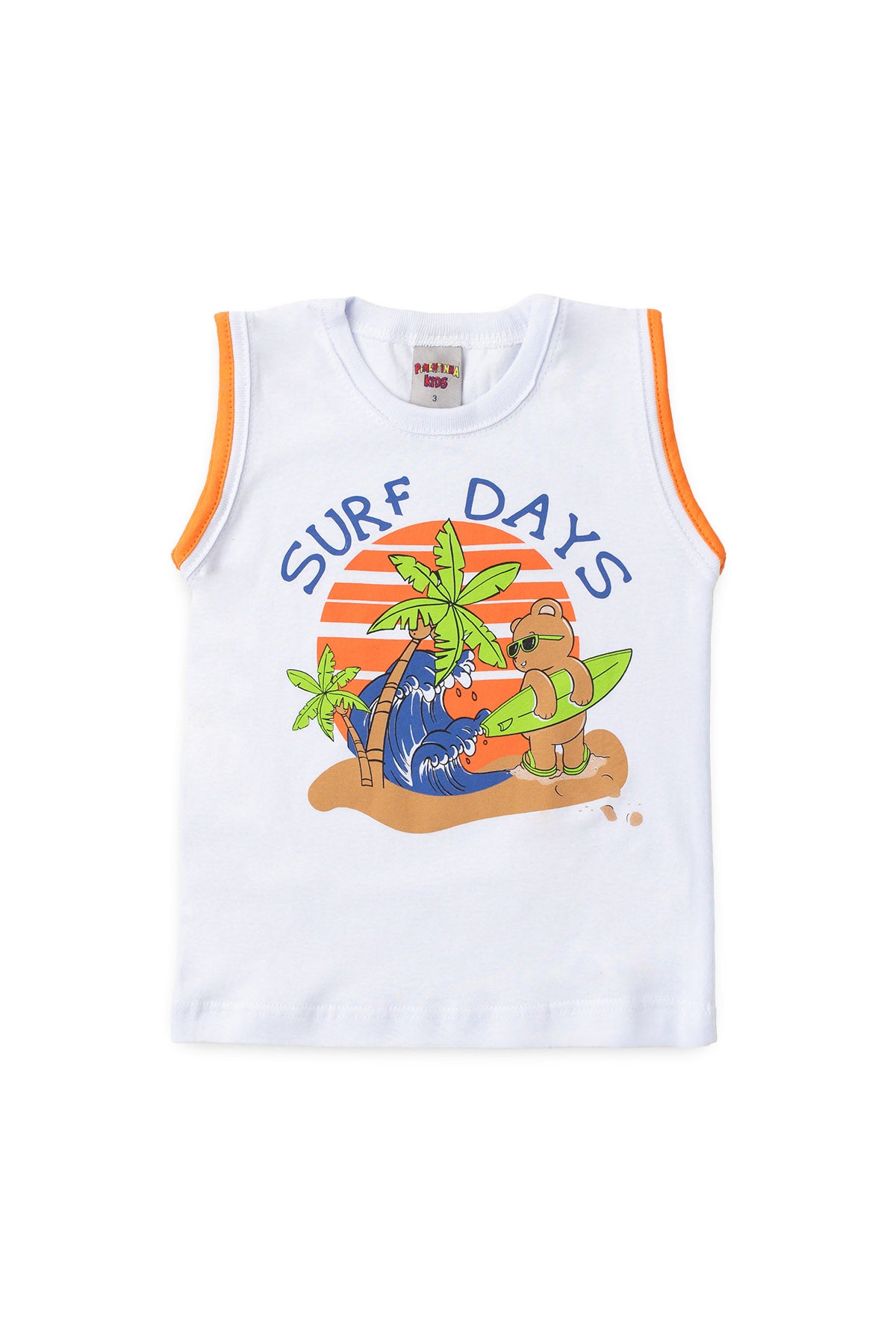 Conjunto de Verão para Menino Surf Days Branco