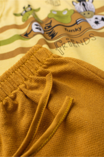 Conjunto de Verão para Menino Turma do Surf Amarelo