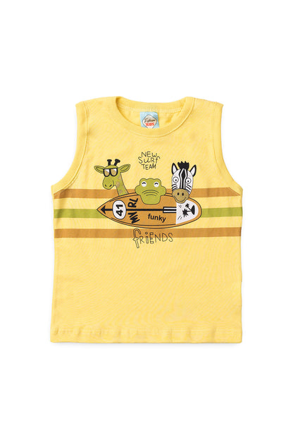 Conjunto de Verão para Menino Turma do Surf Amarelo