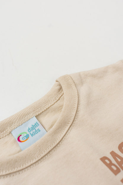 Conjunto de Verão para Menino Hora do Basquete Bege